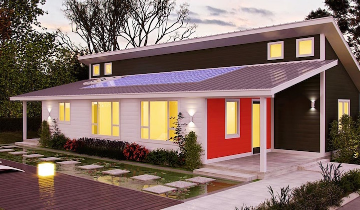 Image result for mid century modern home solar panels