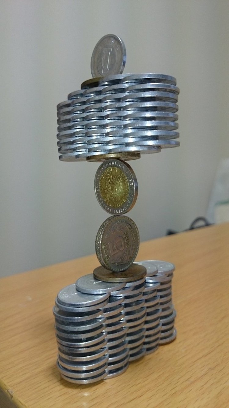 coin stacking by Tanu 