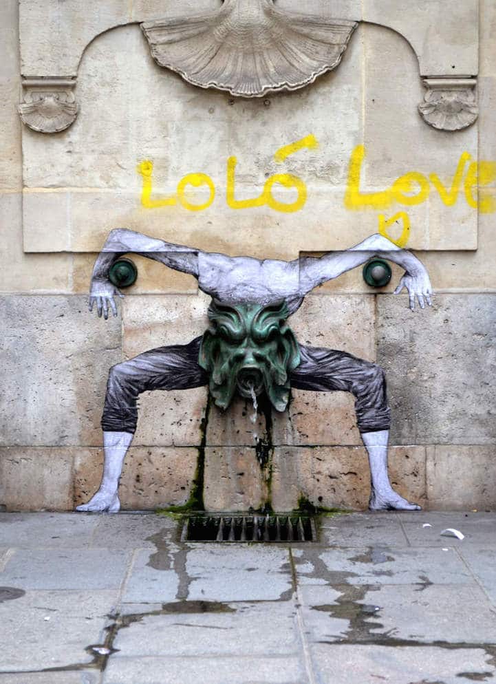 Levalet wheat paste posters - 15 Playful Street Artists
