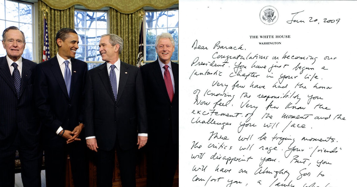 Past Us Presidents Write A Revealing Presidential Letter To Successors 