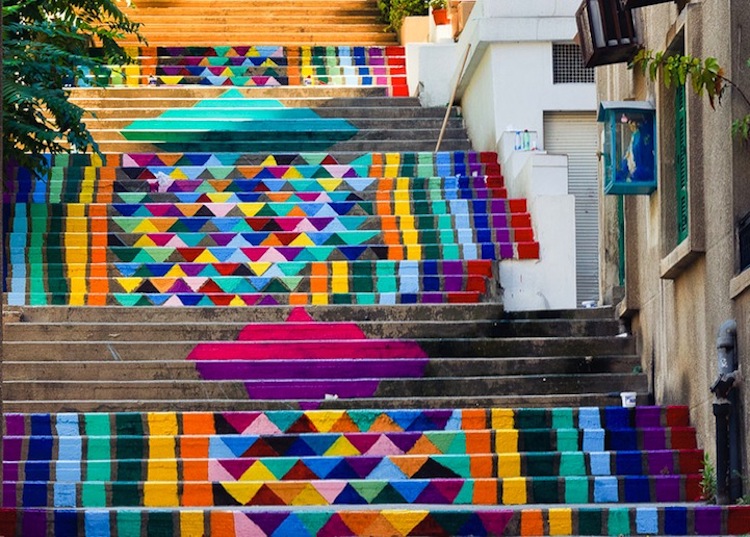 Stair Art Is a Stunningly Unexpected Canvas for Public Murals