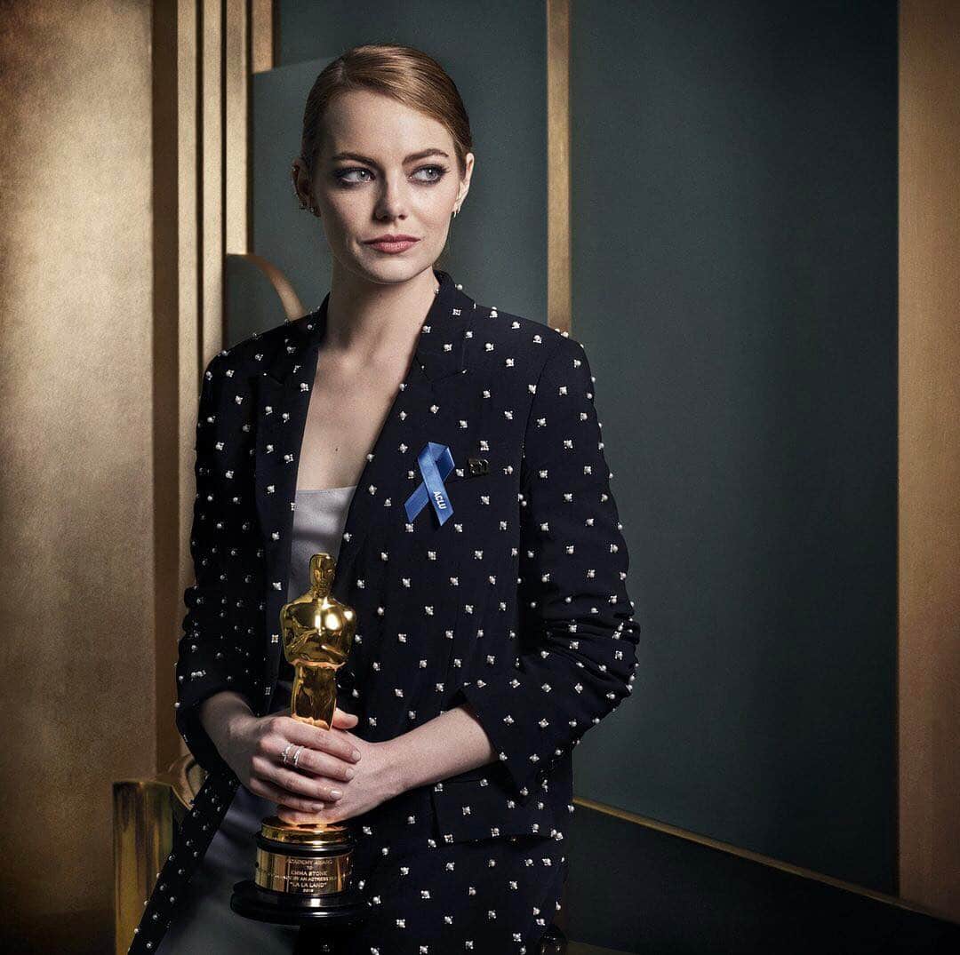 Emma Stone at the 2017 Vanity Fair Oscar Party Portraits