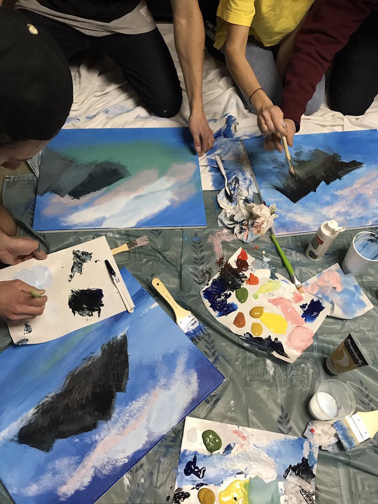 Bob Ross Painting Party Is A Unique Way To Celebrate A Birthday