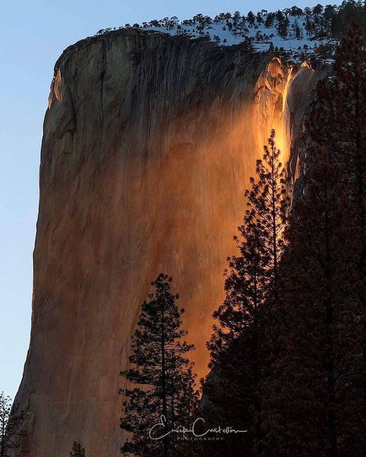 Yosemite Firefall Ignites Horsetail Fall with a Brilliant Illusion