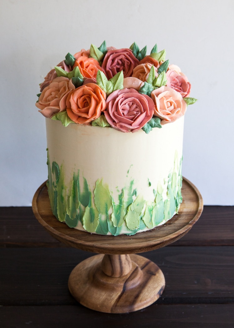 Pastel Floral Buttercream Cake Buttercream Flowers So Delicate On A Cake Learn How To