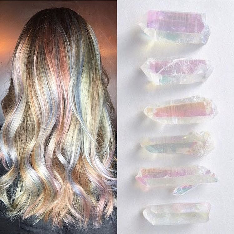 Geode Hair Trends Uses Dazzling Crystals As Hair Color Inspiration
