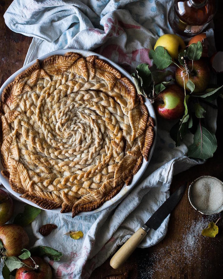 Pi Day baking pie crusts Caramel Apple Pie by Kayley McCabe