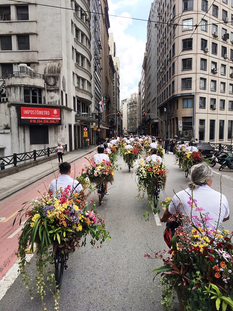 Fleet of Flower Bicycles Take Over the Streets of São Paulo | My
