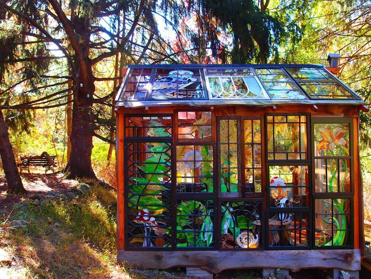 Glass Cabin in the Woods