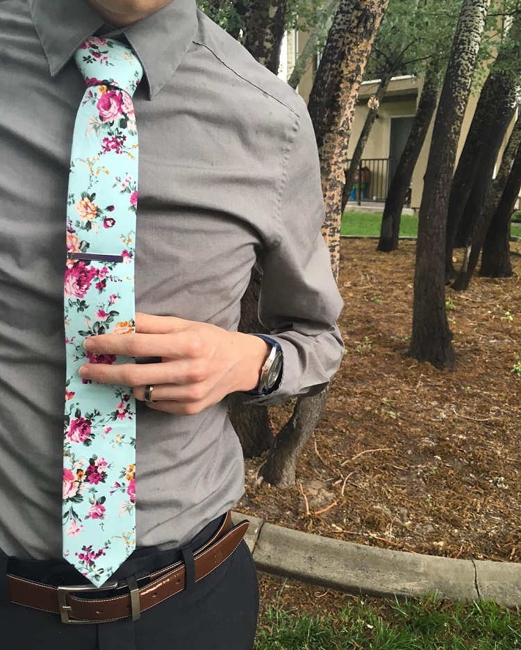 Dapper Floral Skinny Ties Offer A Quirky Touch To Traditional Suits