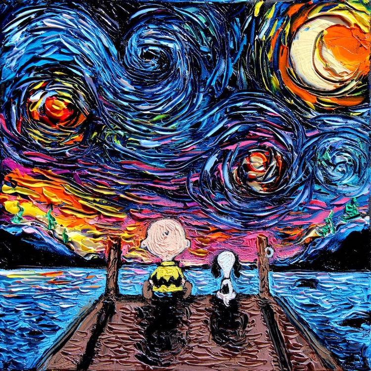 Pop Culture Starry Night Scenes Look Like Cartoon Van Gogh Paintings