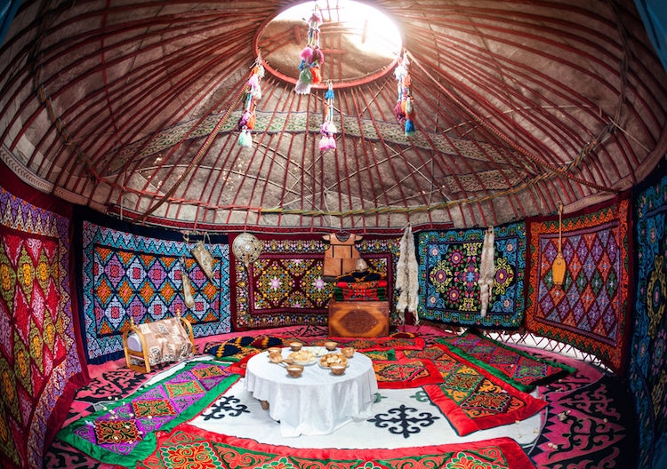 yurt Kazakhstan interior