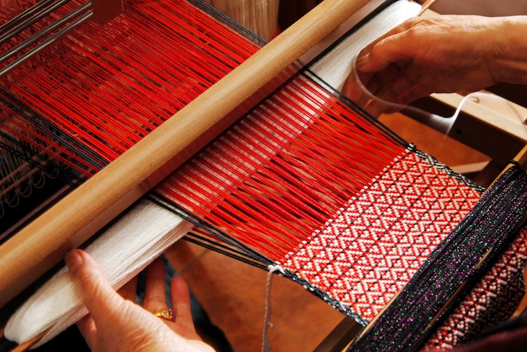 Weaving on a Loom
