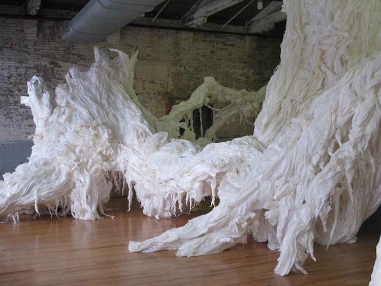 large-scale paper installations paper art paper sculptures large installations installation art