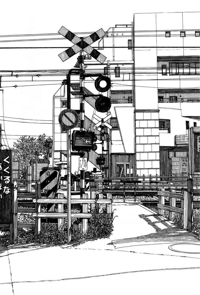 Urban Sketches by Kiyohiko Azuma Show Incredible Architectural Detail
