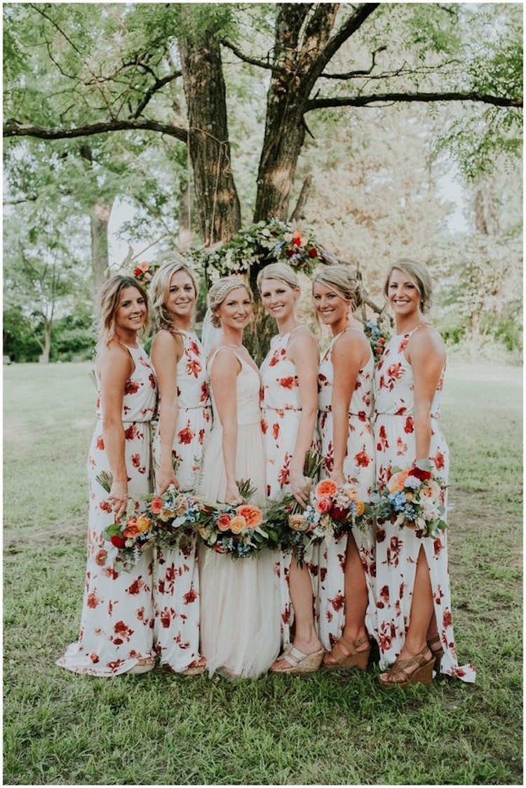 Floral Bridesmaid Dresses Are The Latest Trend In Wedding Party Attire 