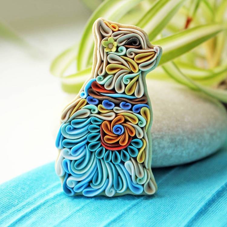 Vibrant Polymer Clay Jewelry Made with a Uniquely Textured Technique