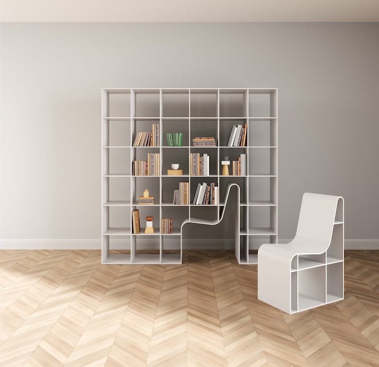Bookchair A Bookshelf Chair Hybrid Doubles As Shelving And Seating