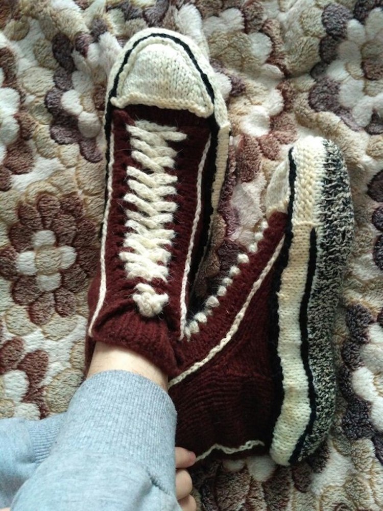 knitted converse sneakers