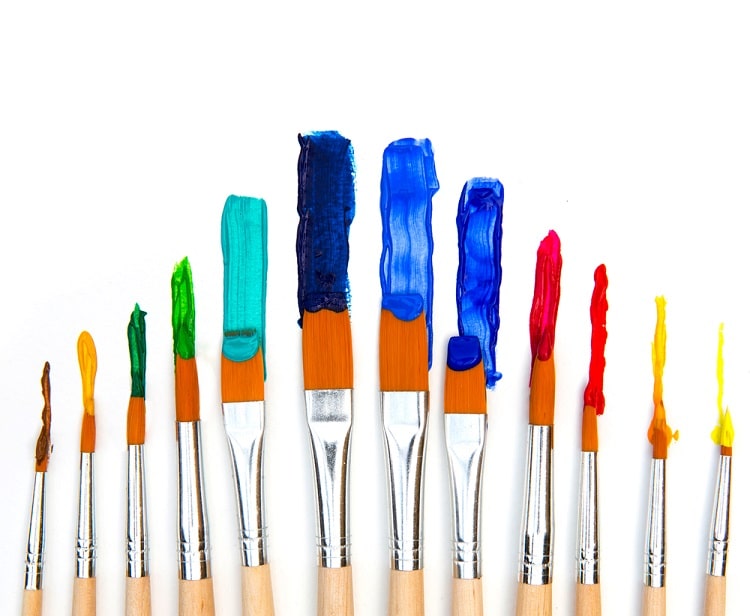 Acrylic Paint Brush Size Chart