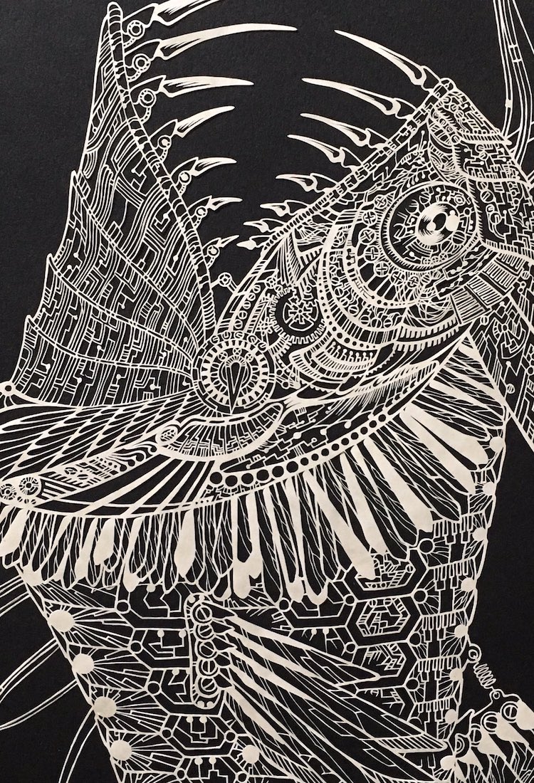 Intricate Paper Cutting Art Mimics the Precision of a Drawing