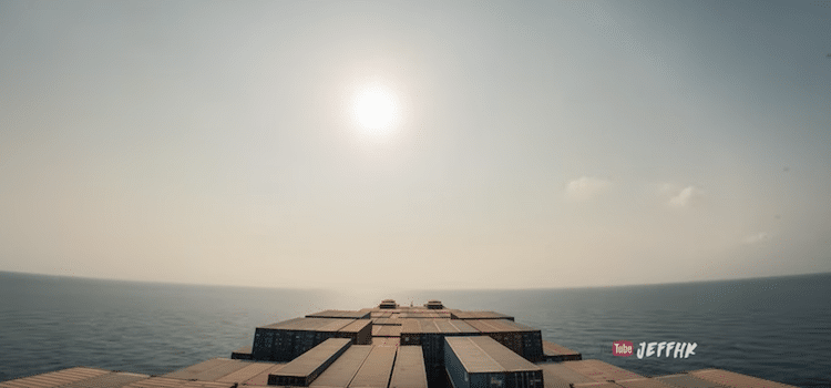 Cargo Ship Travel Time Lapse Video