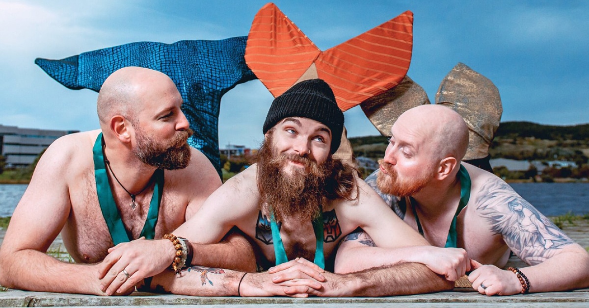 Bearded Mermen Pose for a DudeoirStyle Calendar for Charity