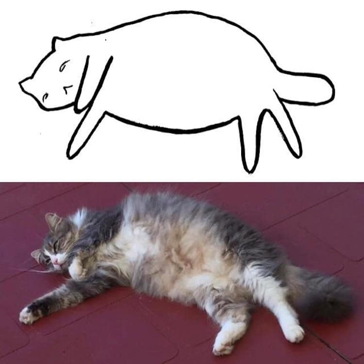 Minimal Cat Art Is A Subreddit Where People Share Their Simple Cat Drawings
