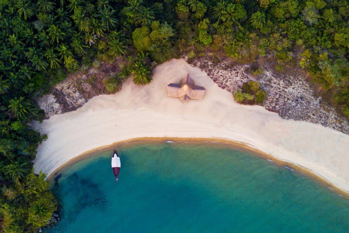 Nude beach taken drone