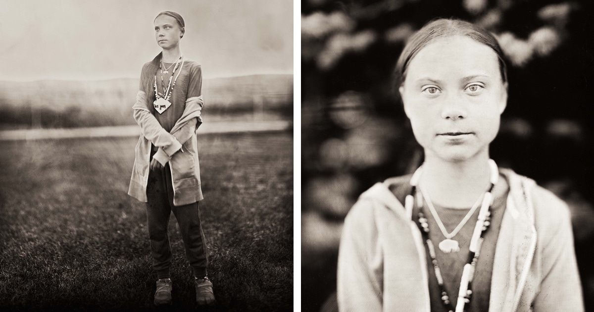 Powerful Wet Plate Portraits Of Climate Activist Greta Thunberg