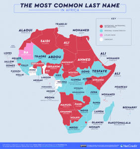 This Map Shows The Most Common Surnames In Every Country