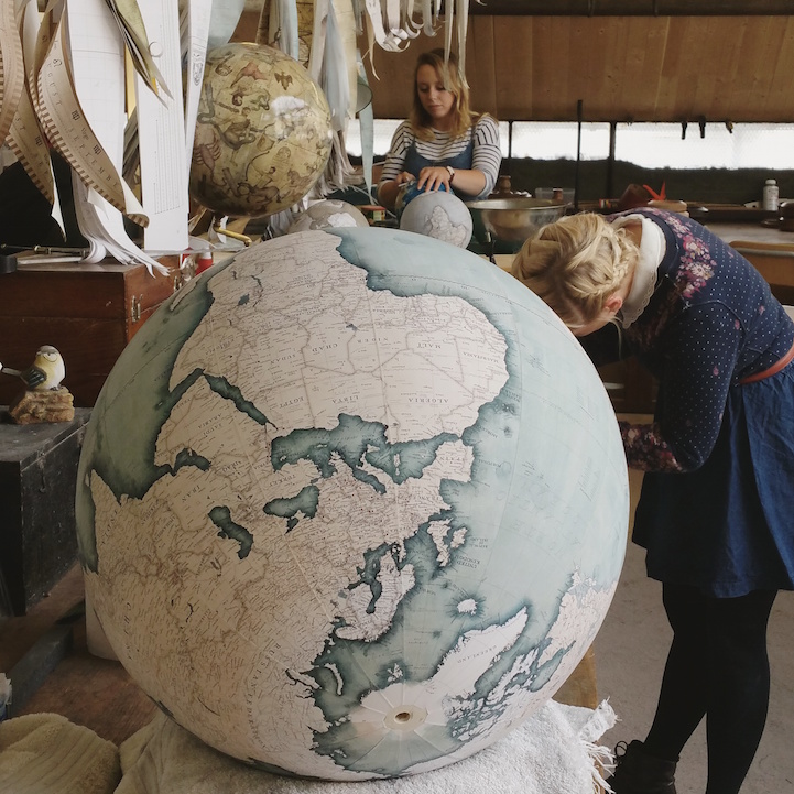 Crafters Making Globes