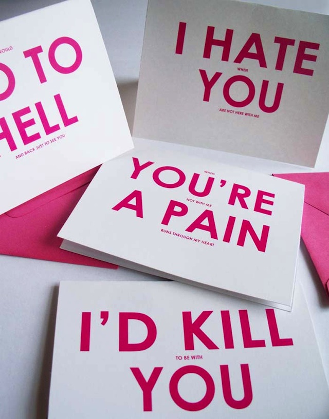 anti valentines day cards