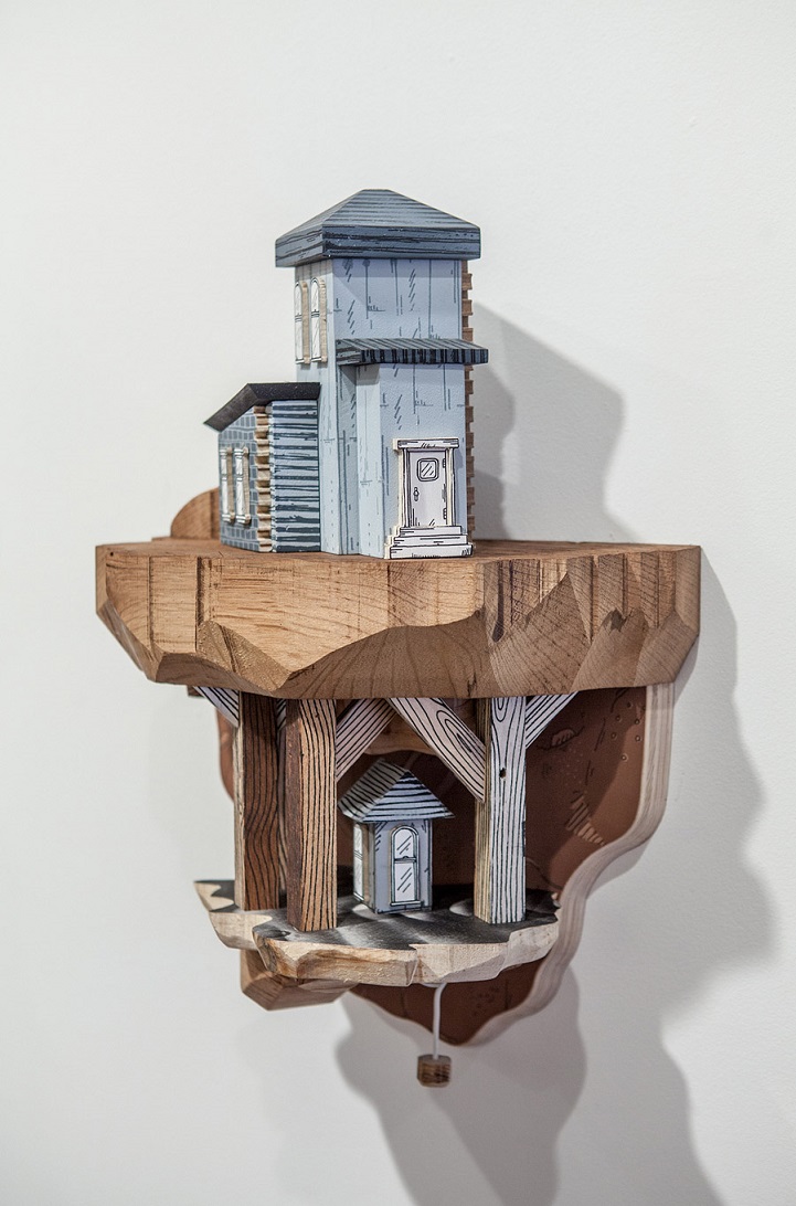 luke o'sullivan carved architecture architectural sculpture cool shelter art carving woodwork drawing