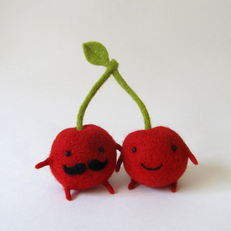 Companionship In Happy Felted Cherries