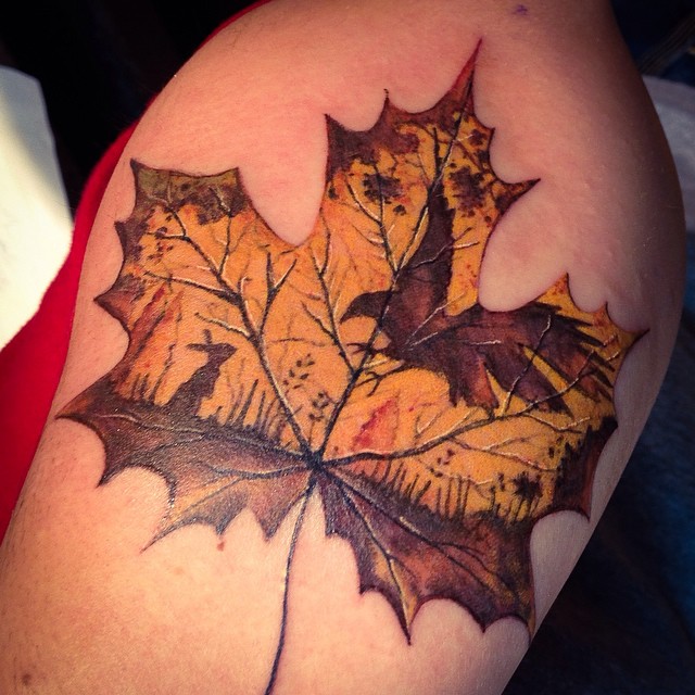 15 Autumnal Tattoos to Celebrate the Natural Beauty of Fall