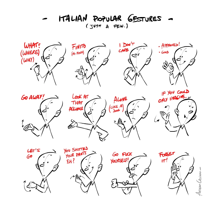 Italian Popular Gestures 3 Pics 