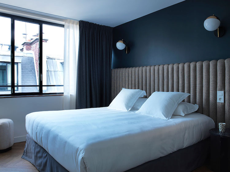 Simple and Minimalistic Style Within Guest Bedroom Of Paris Hotel