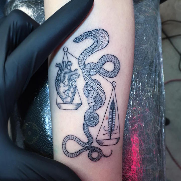 black and white tattoos snake ideas