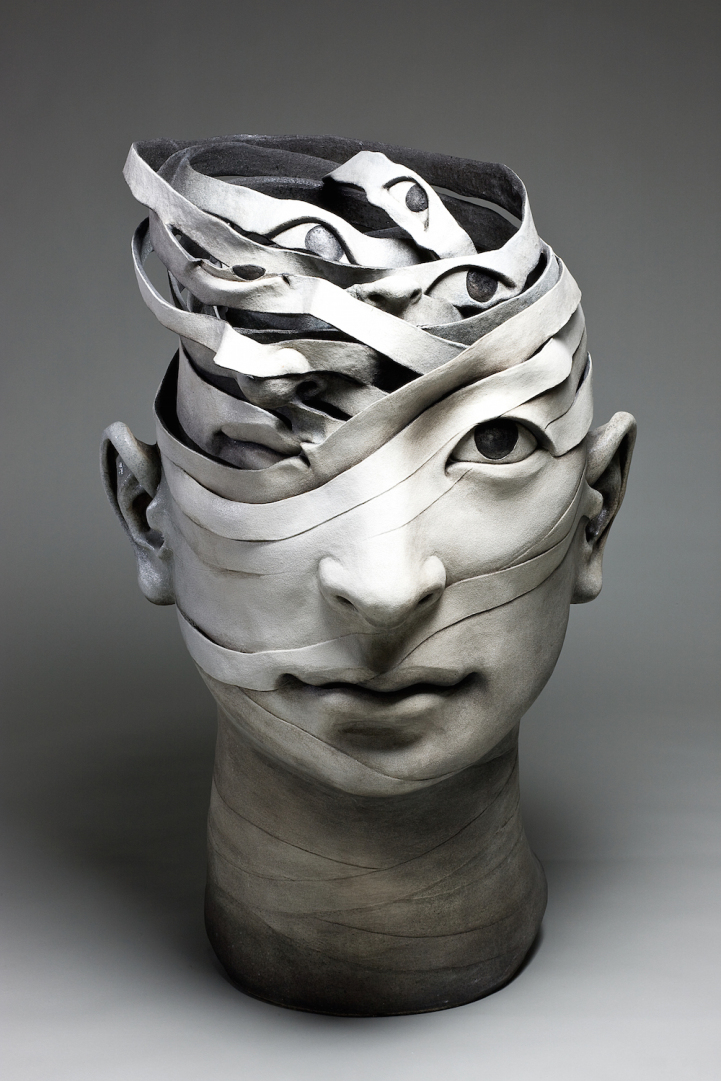 Surreal Ceramic Sculptures That Look Like Unraveling Ribbons