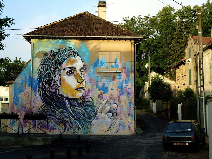 c215 nina mural christian guemy street art