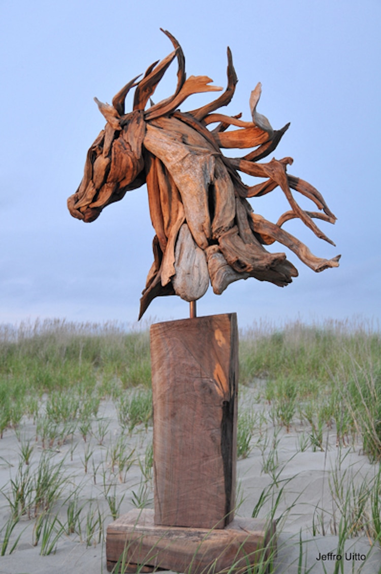 Driftwood Horse Head Sculpture