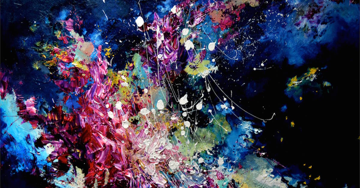 404 error page deisgn example #178: Artist with Synesthesia Paints Music as Gorgeous Splashes of Color
