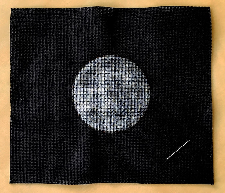 Planetary Cross-Stitch of Mercury by Navid Baraty