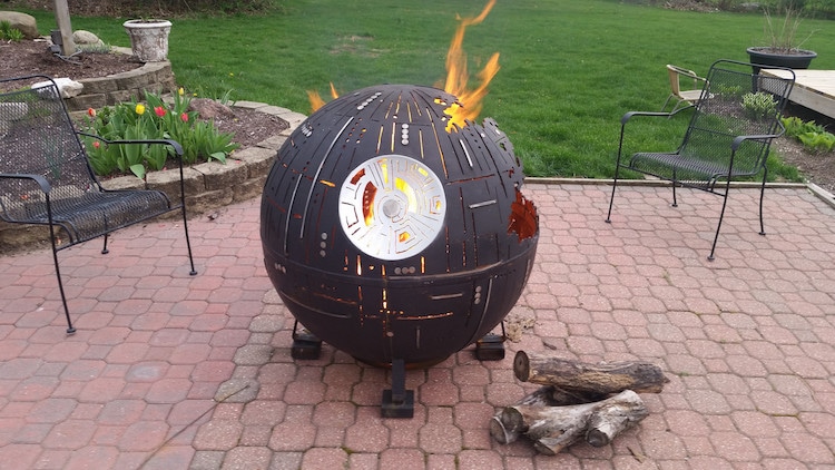 Death Star Fire Pit Outdoor Fire Pit Star Wars Fire Pit