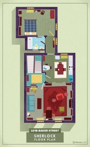 Illustrations Reveal the Detailed Floor Plans of Homes in Beloved TV Shows