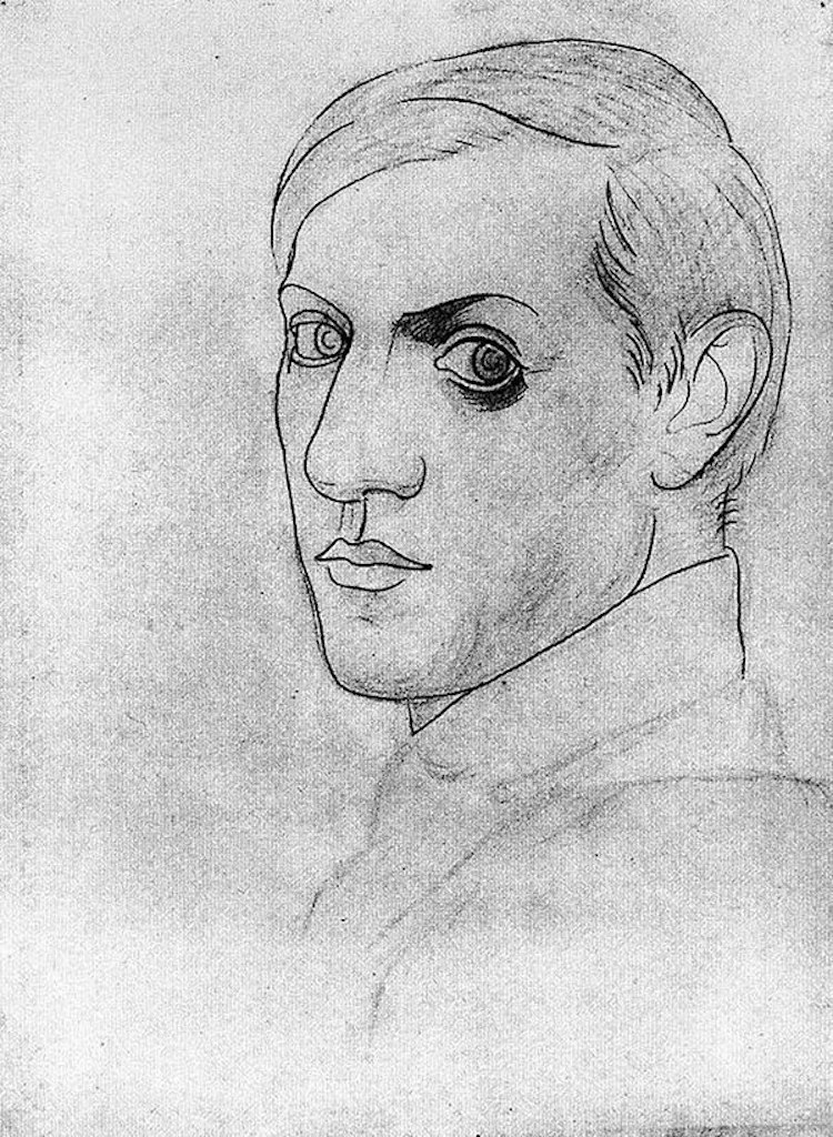 picasso self portrait drawing