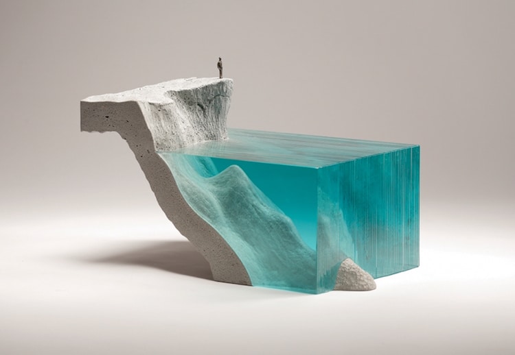 Translucent Glass Ocean Sculptures by Ben Young