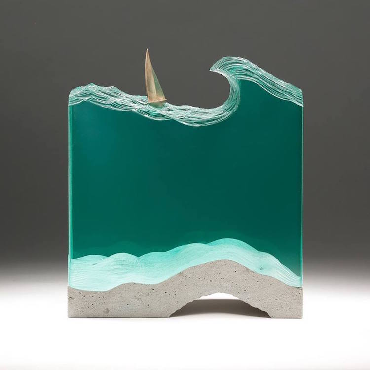 Translucent Glass Ocean Sculptures by Ben Young