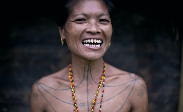 Mentawai woman of the Siberut islands.